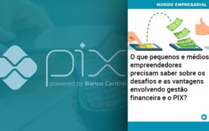 O Que Pequenos E Medios Empreendedores Precisam Saber Sobre Os Desafios E As Vantagens Envolvendo Gestao Financeira E O Pix  - Contabilidade em Nova Iguaçu - RJ | AMR Contabilidade